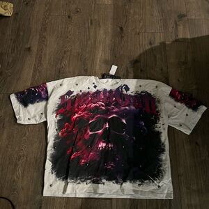 Graphic Skull Print Short Sleeve Tee